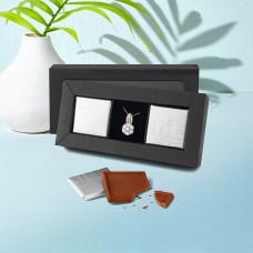 Forentina Gümüş Kaplama Zirkon Taşlı Kolye Çikolata Hediye Set PS2522